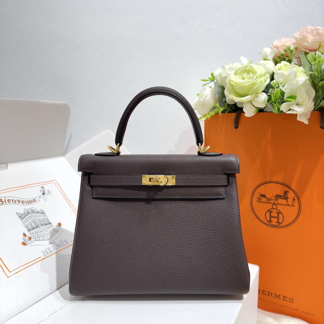 Hermes Kelly 25 Togo Retourn Ebene GHW